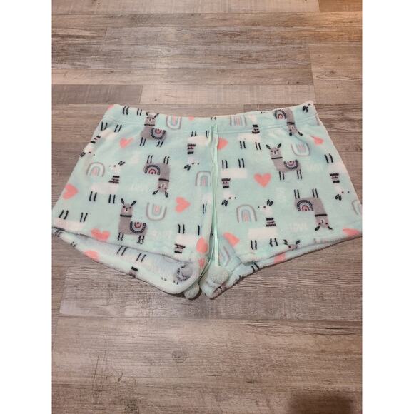 Bobbie brooks xl womens llama fleece sleepwear shorts - Picture 1 of 8